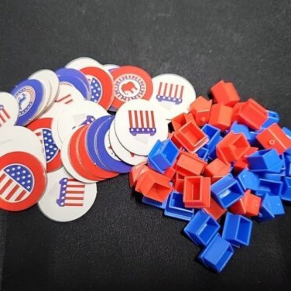 Monopoly House Divided Replacement Voting Chips Tokens Campaign Headquarters A1